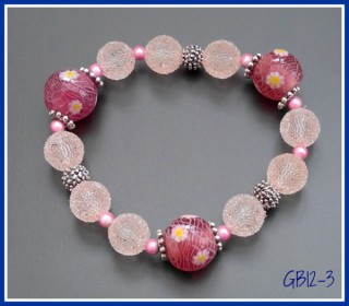Pink Sugar Bead Bracelet