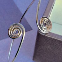 Ladies Fine Coil Silver Bangle