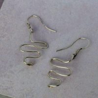 Small Drop Wire Flow Earrings - Image 3