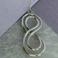 Silver Wire Double Spiral Pendant