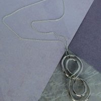 Silver Wire Double Spiral Pendant - Image 2