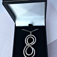 Silver Wire Double Spiral Pendant - Image 3