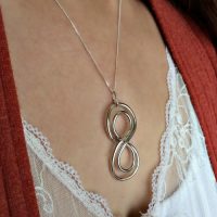 Silver Wire Double Spiral Pendant - Image 4