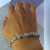 Multi Link Heavy Silver Bracelet (Standard length 19cm) - Image 3