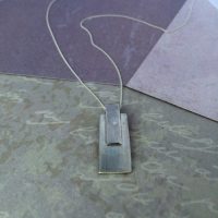 Handmade Silver shine-shade tag pendant - Image 2