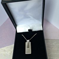 Handmade Silver shine-shade tag pendant - Image 3