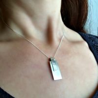 Handmade Silver shine-shade tag pendant - Image 5