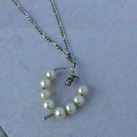 Pearl & Silver Heart Pendant