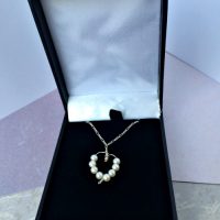 Pearl & Silver Heart Pendant - Image 4