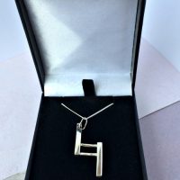 Silver Square Hashtag Pendant - Image 5