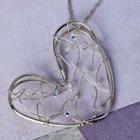 Swarovski Crystal Heart Lattice Pendant - Image 3